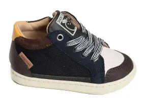 chaussures a lacets Shoopom  Bouba connect boy noir marine 