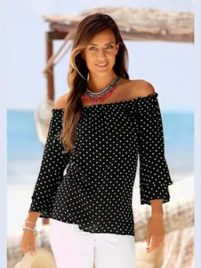 Chemisier carmen manches 3/4