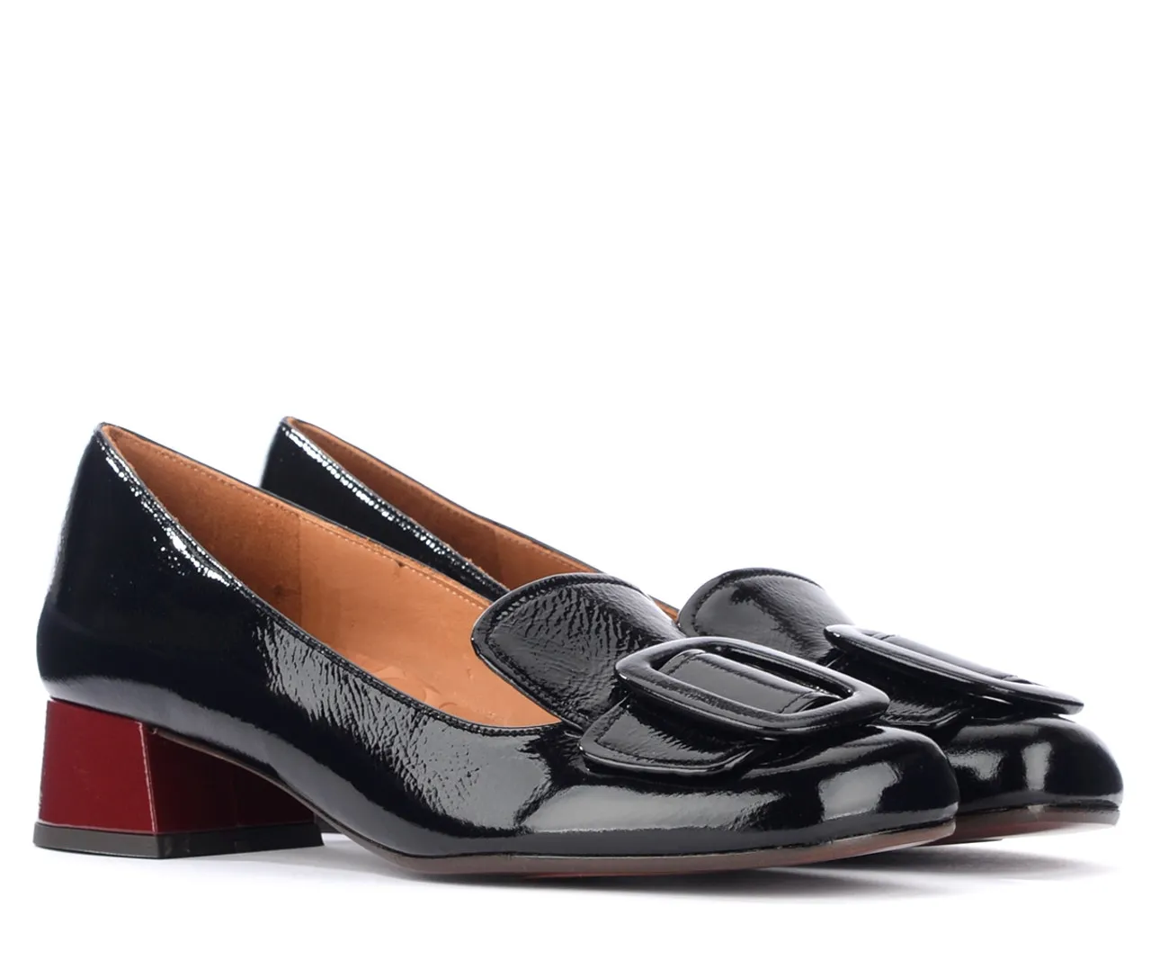 Chie Mihara Mocassin Ryzo en cuir noir brillant