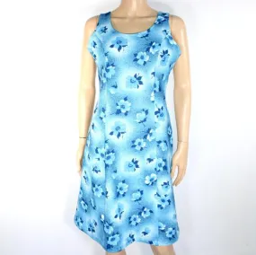 Robe Vintage Bleue Fleuris Taille Estimée XL