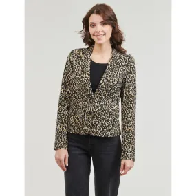 Veste blazer pop trash léopard marron noir femme - Only | wimod